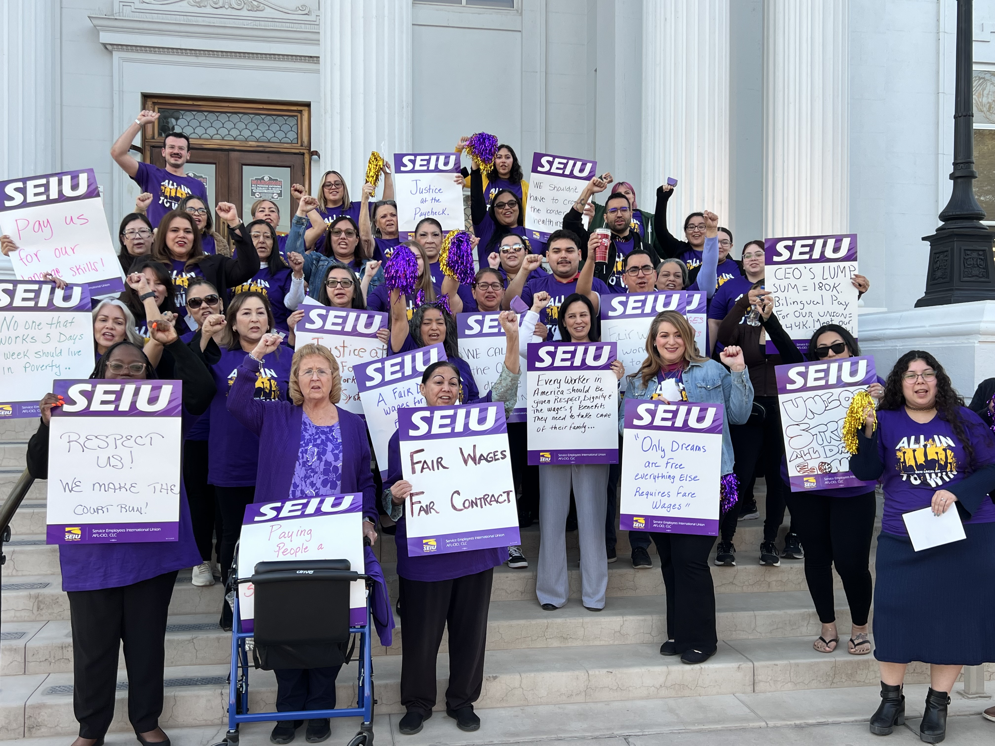 Imperial Court members rally for fair contract