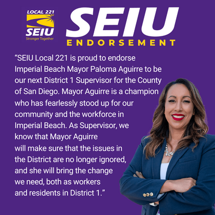 Support SEIU-endorsed candidate in special election